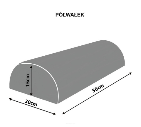 Półwałek poduszka memory BARCELONA 50x30x15 cm