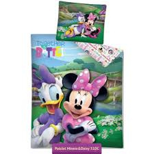 Pościel dziecięca Myszka Minnie i Daisy 160X200 Bawełna 100 % odcienie różu