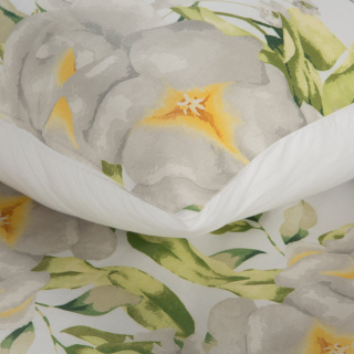Komplet pościeli satyna bawełniana SPRING 22 220x200 biała, kwiatowy wzór EUROFIRANY