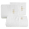 Ręcznik LORI1 biały złoty 50x90 Eurofirany
