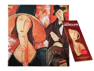 Ściereczka do okularów - A. Modigliani, Kobieta w kapeluszu i Mario Varvogli (CARMANI)