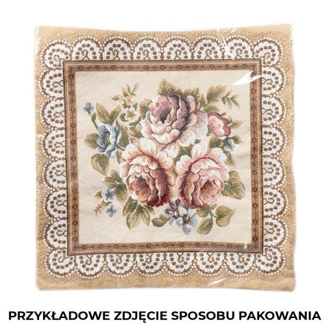 RÓŻA VINTAGE Poszewka dekoracyjna gobelinowa, 43x43cm