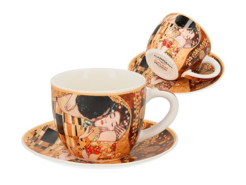 Filiżanka espresso 80ml ze spodkiem - G. Klimt, Pocałunek (CARMANI)