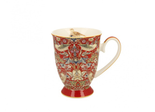 Kubek porcelana RED 300ml ptaki kwiaty