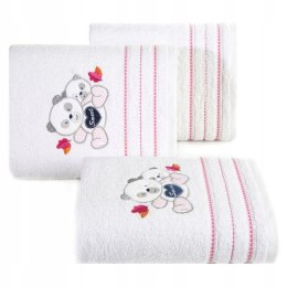 Ręcznik BABY1 biało różowy 50x90 Eurofirany