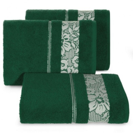 Ręcznik SYLWIA ciemno zielony 50x90 - Eurofirany