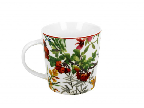 Kubek latte porcelana LINNEA 450ml kwiaty koliber