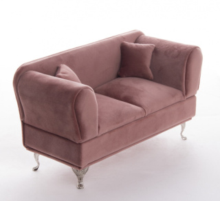 Szkatułka na biżuterię sofa różowa 13x23,5x9,5