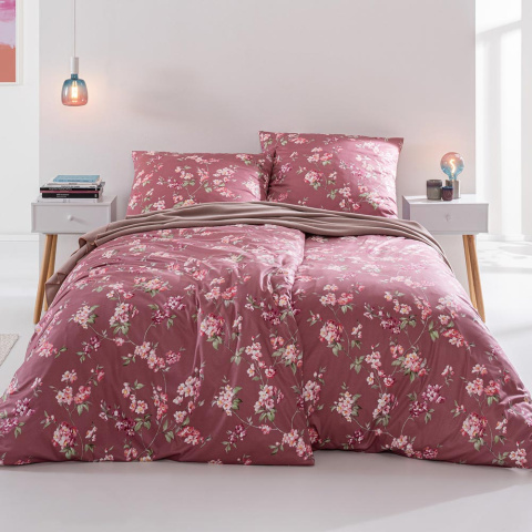 Pościel interlock-jersey MIDORI mauve 135x200 ESTELLA Pościel interlock-jersey MIDORI mauve 135x200 ESTELLA