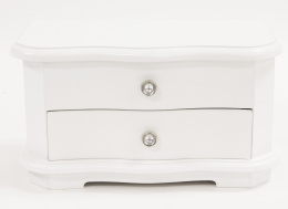 Szkatułka Drewniana Komoda biała z szufladami 14x25x14,5cm